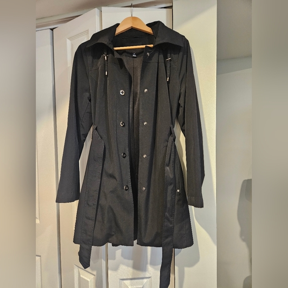 London Fog Hooded Trench Coat - Picture 2 of 3